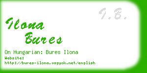 ilona bures business card